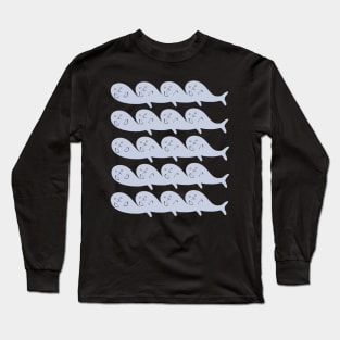 Kawaii Cute Seal Colony, Grey Seals Long Sleeve T-Shirt